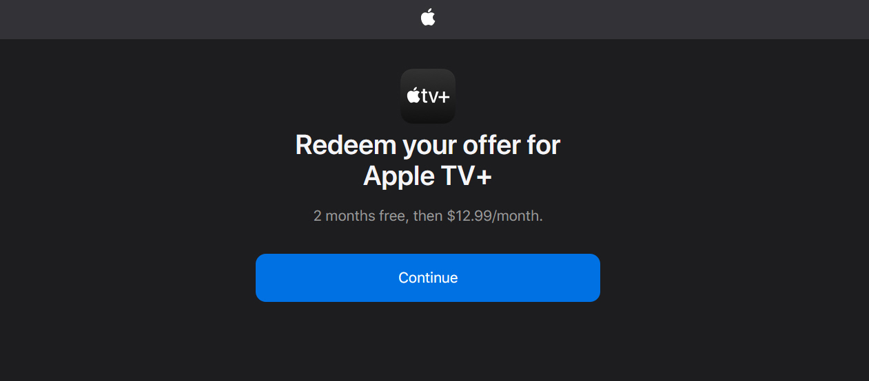 Apple-2-Free Months of Apple TV+-2-Redeem